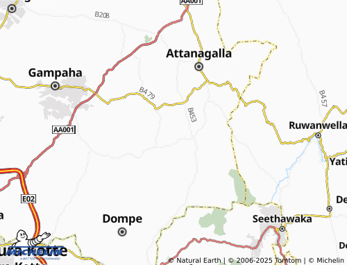 MICHELIN Etambagahawatta map - ViaMichelin