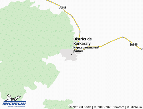 MICHELIN Karkaraly District map - ViaMichelin