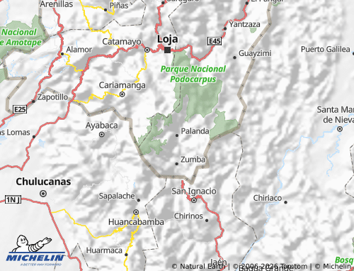 MICHELIN Palanda map - ViaMichelin
