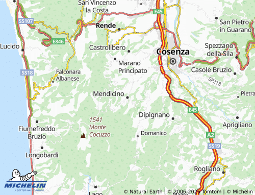 MICHELIN Mendicino map - ViaMichelin