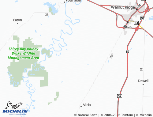 Mapa MICHELIN Clover Bend - ViaMichelin