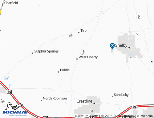 Mapa MICHELIN West Liberty - ViaMichelin