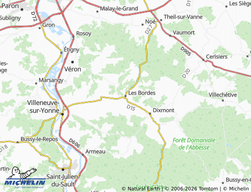 MICHELIN Les Bordes map - ViaMichelin