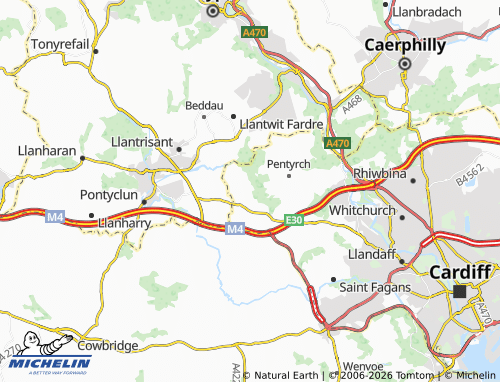 Mappa MICHELIN Creigiau - ViaMichelin