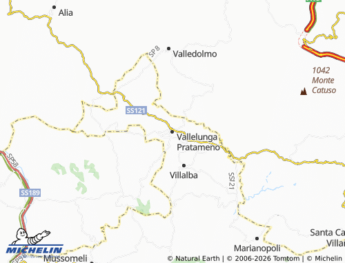 MICHELIN Vallelunga Pratameno map - ViaMichelin