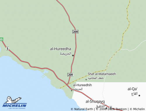 MICHELIN-Landkarte al-Hureedha - ViaMichelin