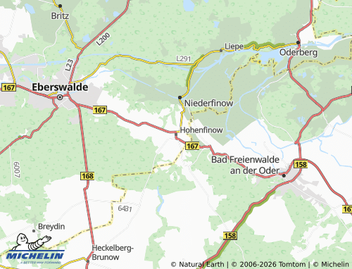 MICHELIN Hohenfinow map - ViaMichelin