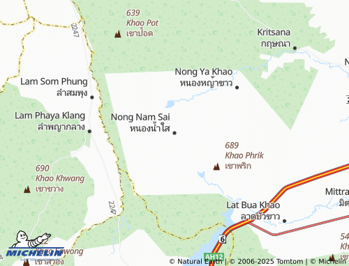 MICHELIN Nong Nam Sai map - ViaMichelin