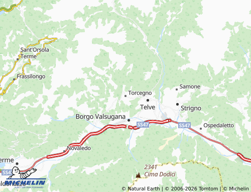 Carte MICHELIN Torcegno - ViaMichelin