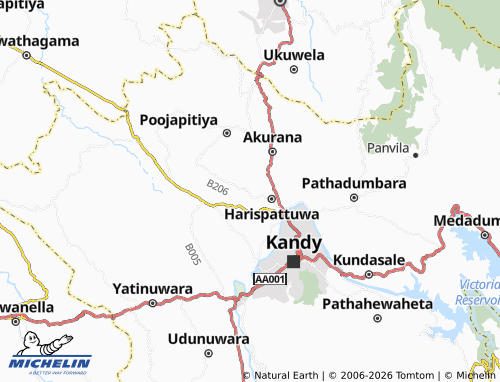 MICHELIN Uduwawala North map - ViaMichelin