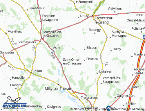 MICHELIN Oudeuil map - ViaMichelin