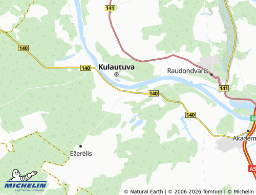 MICHELIN Dievogala map - ViaMichelin