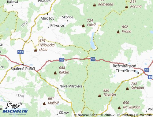 Mapa MICHELIN Míšov - ViaMichelin