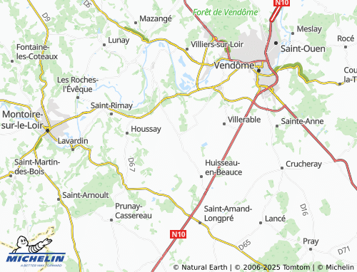 MICHELIN Villiersfaux map - ViaMichelin