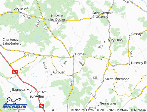 Carte MICHELIN Dornes - ViaMichelin