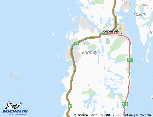 MICHELIN Åkra map - ViaMichelin