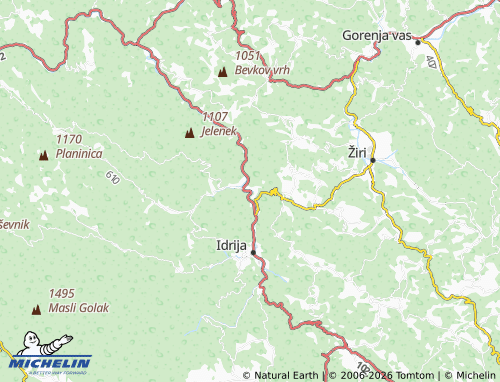Carte MICHELIN Spodnja Idrija - ViaMichelin