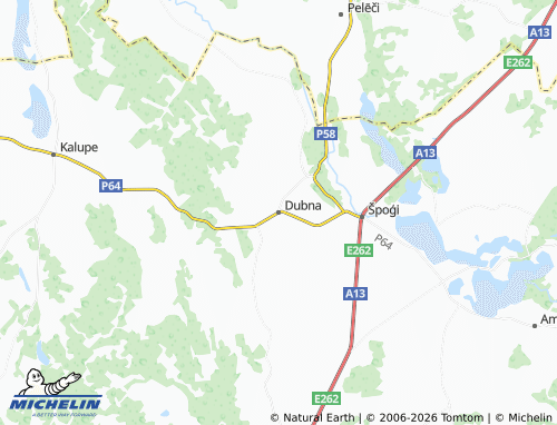 Mapa MICHELIN Dubnas pagasts - ViaMichelin