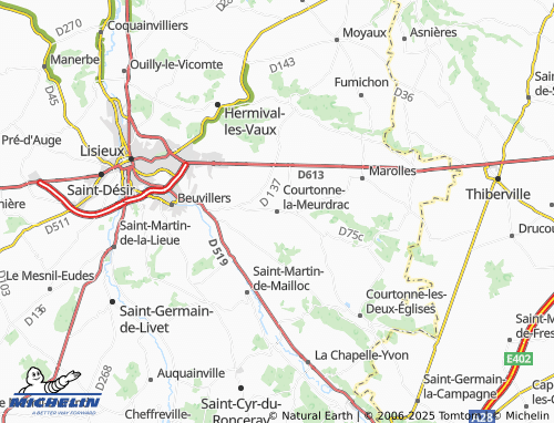 MICHELIN Courtonne-la-Meurdrac map - ViaMichelin