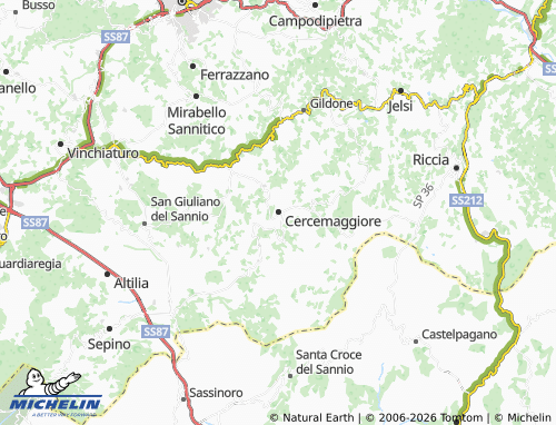 Mappa MICHELIN Cercemaggiore - ViaMichelin