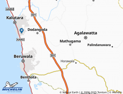 MICHELIN Bopitiya East map - ViaMichelin