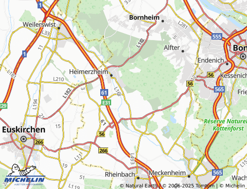 MICHELIN Dünstekoven map - ViaMichelin