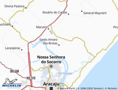 MICHELIN Santo Amaro das Brotas map - ViaMichelin