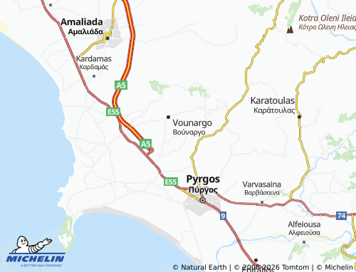 Carte MICHELIN Katsaros - ViaMichelin