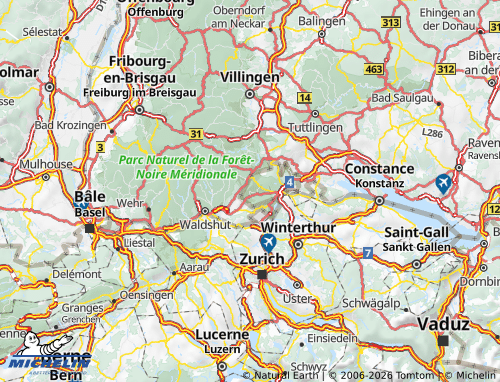MICHELIN-Landkarte Unterklettgau - ViaMichelin