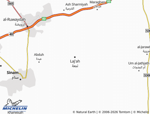 Mappa MICHELIN Laj'ah - ViaMichelin