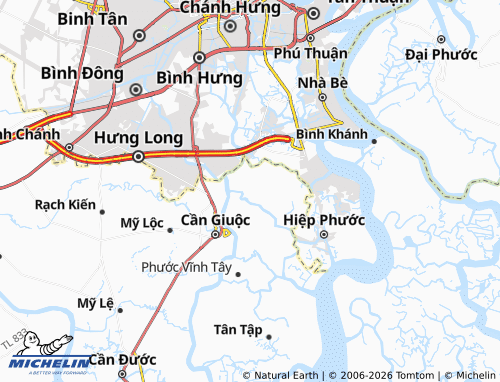 MICHELIN-Landkarte Long Hậu - ViaMichelin