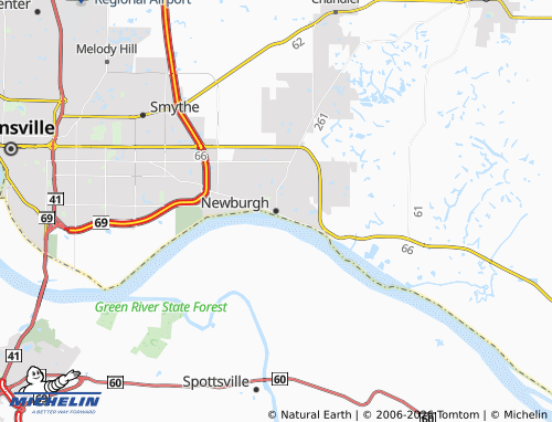 Mappa MICHELIN Newburgh - ViaMichelin