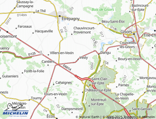 MICHELIN Vesly map - ViaMichelin