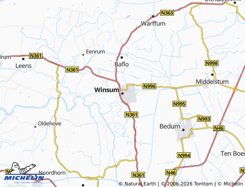 Mapa MICHELIN Winsum - ViaMichelin