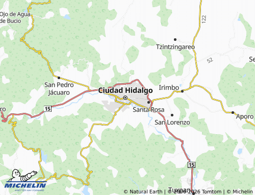 Mapa MICHELIN Ciudad Hidalgo Centro - ViaMichelin