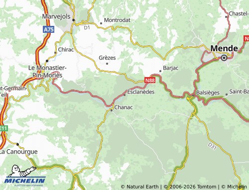 Mappa MICHELIN Esclanèdes - ViaMichelin