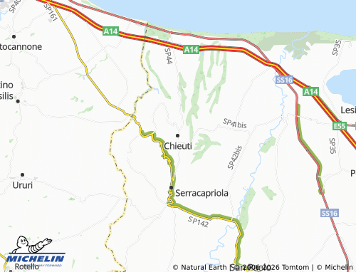 Carte MICHELIN Chieuti - ViaMichelin