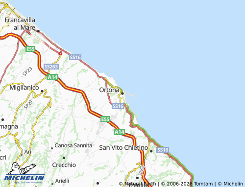 Mappa MICHELIN Ortona - ViaMichelin