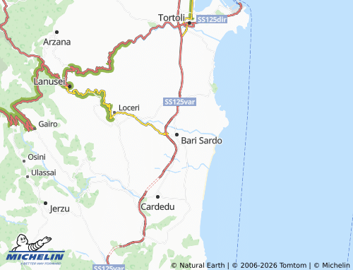 MICHELIN Bari Sardo map - ViaMichelin