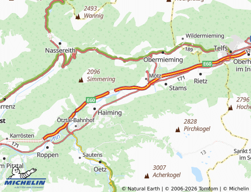 MICHELIN Silz map - ViaMichelin