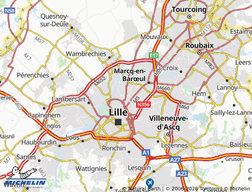 Kaart MICHELIN La Madeleine - ViaMichelin