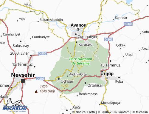 Kaart MICHELIN Çavuşin - ViaMichelin