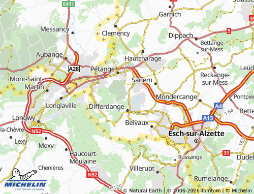 MICHELIN Niederkorn map - ViaMichelin