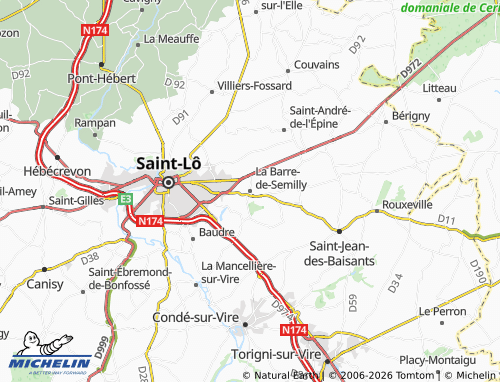 MICHELIN La Barre-de-Semilly map - ViaMichelin
