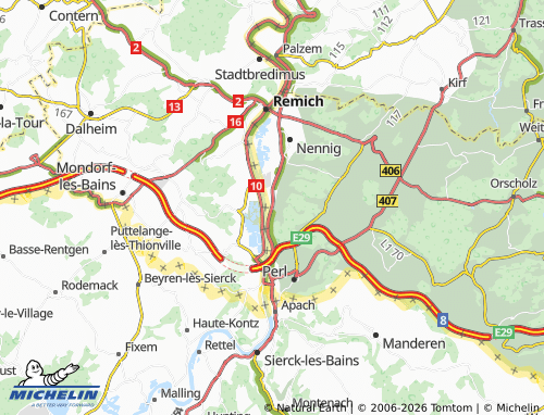 MICHELIN Besch map - ViaMichelin