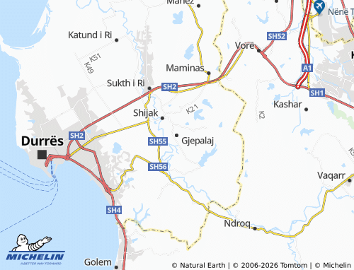 Mappa MICHELIN Gjepalaj - ViaMichelin