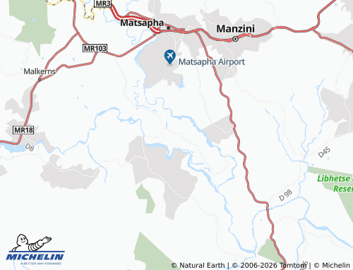 MICHELIN Dwaleni map - ViaMichelin
