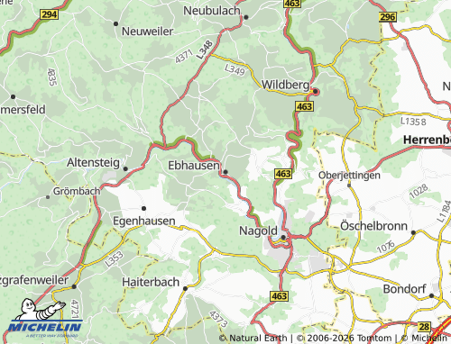 Mapa MICHELIN Ebhausen - ViaMichelin