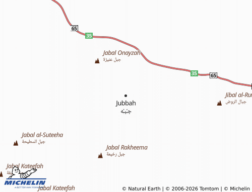 MICHELIN-Landkarte Jubbah - ViaMichelin