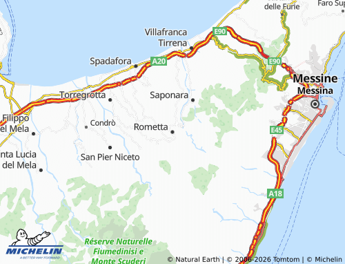 MICHELIN Rometta map - ViaMichelin